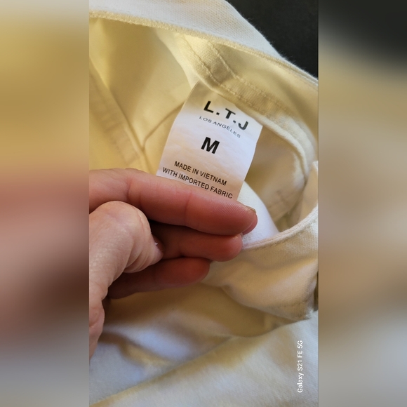 L.T.J. Jogger Style Jean Optic White NWT. SZ. M - Picture 7 of 8